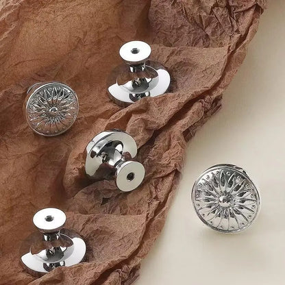 Assorted Polished Chrome Cabinet Knob, Shiny Silver Floral Drawer Pull, Kitchen Hardware