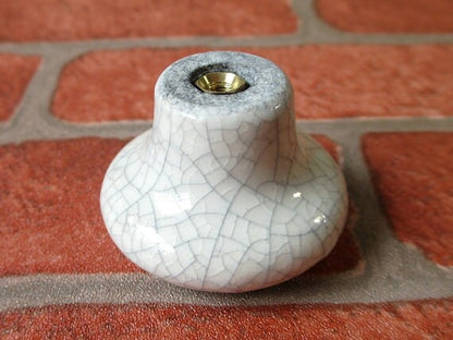 Crackle Ceramic Cabinet Knobs, Drawer Pulls, 1.25" and 1.5" Diameter