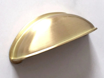 2.5" Gold Cup Drawer Pull, Mid Century Modern Cabinet Hardware