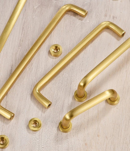 Brushed Brass D Cabinet Pulls, Kitchen Hardware