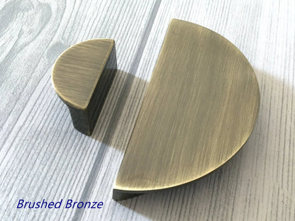 1.25" 2.5" Centers Half Moon Drawer Pulls, Mid Century Modern MCM Kitchen Hardware