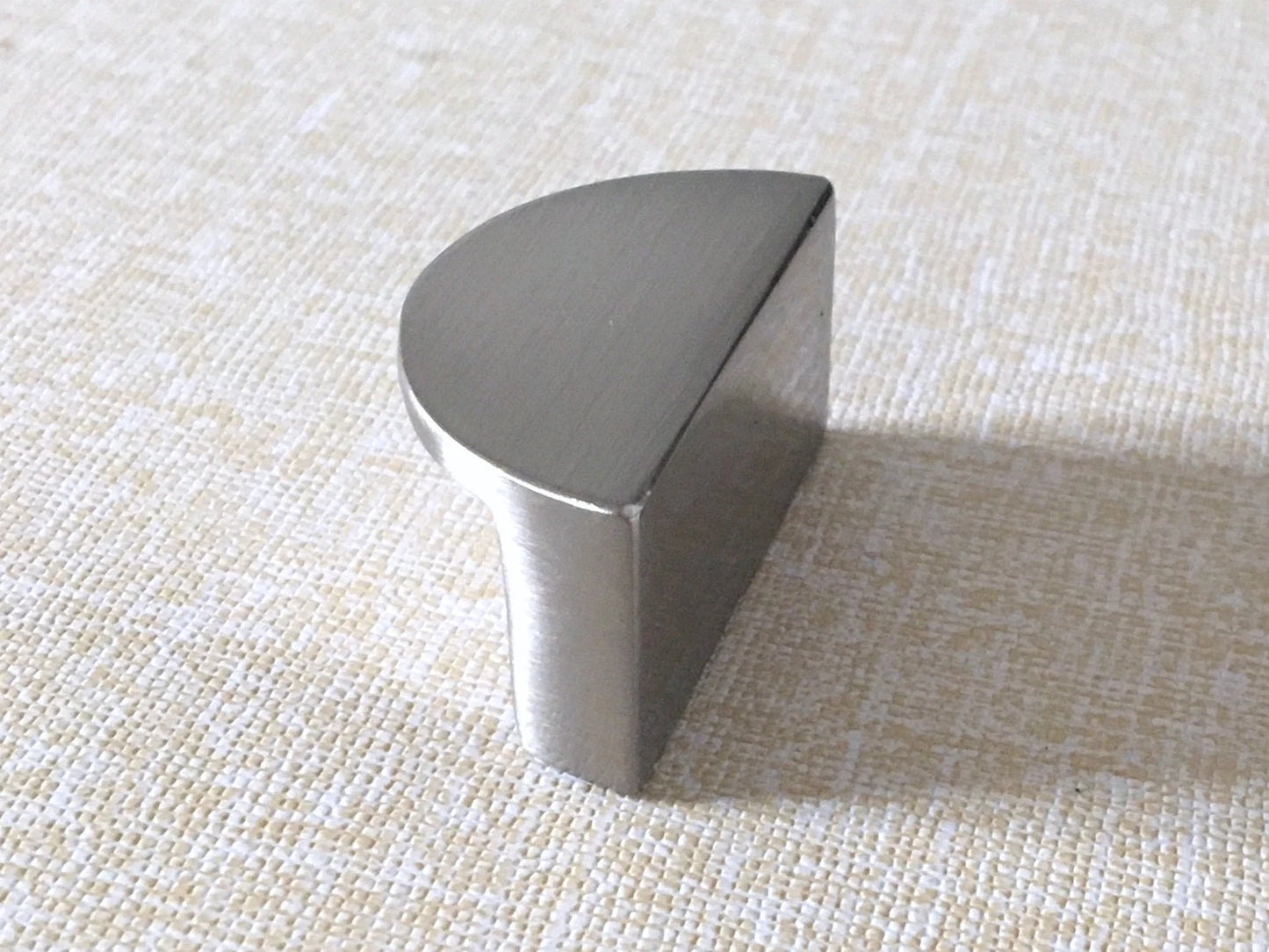 Modern Cabinet Handle, Half Circle Drawer Pull, Brushed Nickel Kitchen Hardware