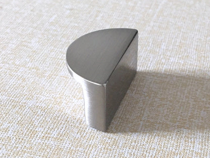 Modern Cabinet Handle, Half Circle Drawer Pull, Brushed Nickel Kitchen Hardware