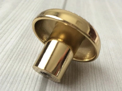 Shabby Chic Drawer Knob, Gold White Cabinet Door Pull, Decorative Kitchen Hardware