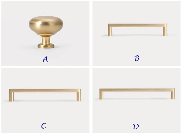 Gold Cabinet Pulls, Drawer Handles, Mid Century Modern Kitchen Hardware