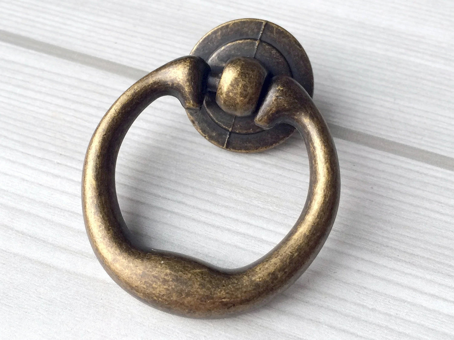4" Antique Bronze Swing Bail Handle, Cabinet Knob & Drop Ring Pull