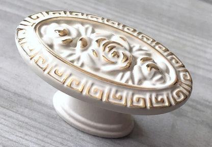 2.5" 3.75" 5" Creamy White Cabinet Handle, Zinc Alloy