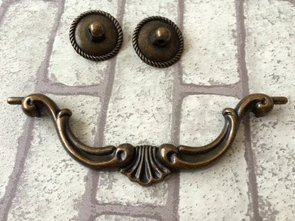 5.5" Vintage Look Swing Handles, Bail Drawer Pull, Antique Bronze Black
