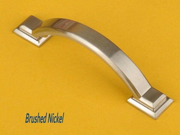 3" Bow Drawer Pull & Rectangular Knob - Rustic/Industrial