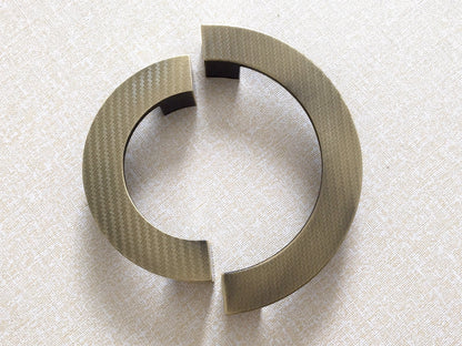 3.75" 5" Textured Half Circle Moon Cabinet Pull Handles, Gold Bronze, 96 128 mm Holes