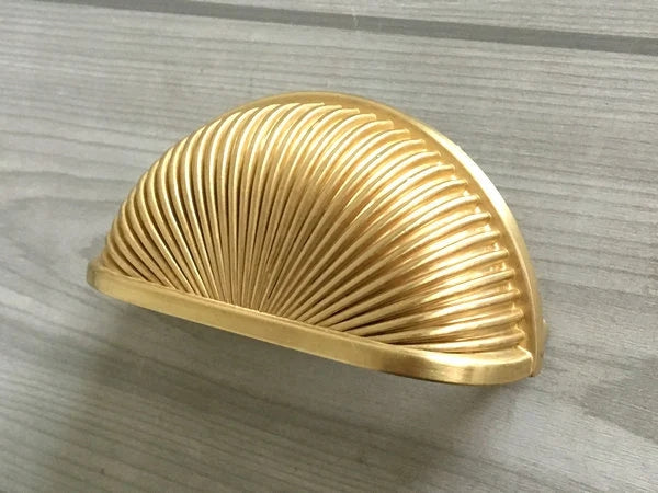 3 Inch Gold Cup Drawer Pulls, Square Cabinet Knob, Kitchen Hardware, 76 mm Holes