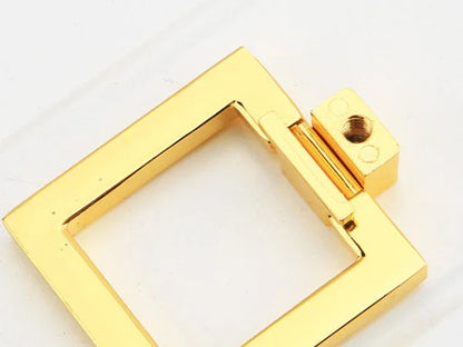 Square Ring Drawer Pull Cabinet knobs, Gold, Nickel, Bronze, Black, Modern Geometric Hardware