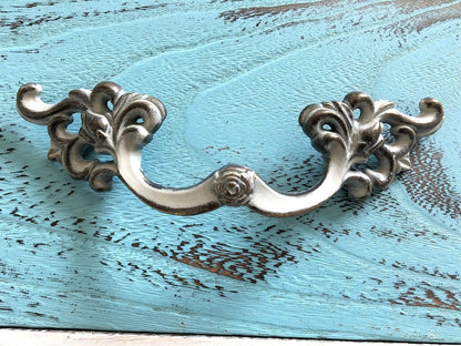 3.25" Drawer Pulls Handles Dresser Pull Vanity Handle, Antique Bronze Distressed White