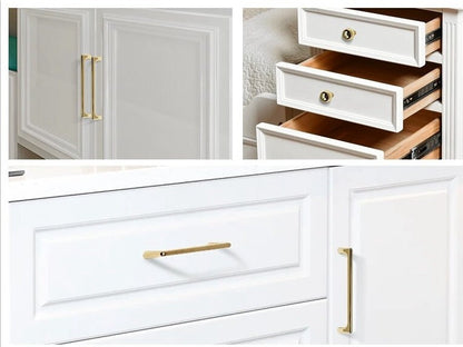 Polished Gold Cabinet Pulls, MCM Wardrobe Handles, Kitchen Hardware