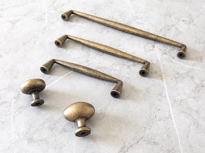 3.75" 5" 7.5" Drawer Pull, Antique Bronze Cabinet Handles, Kitchen Hardware