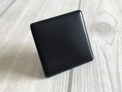 Large Square Cabinet Knobs - Brushed Nickel / Matte Black
