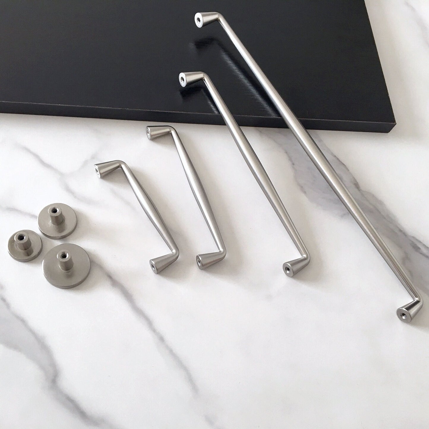 Nickel Drawer Pull Handles, Modern Minimalism Kitchen Cabinet Hardware