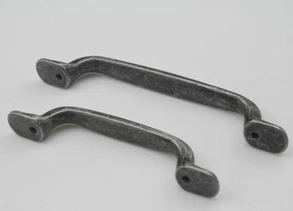 Antique Pewter Cabinet Pull Handles Vintage Look - 3.75" 5" Holes