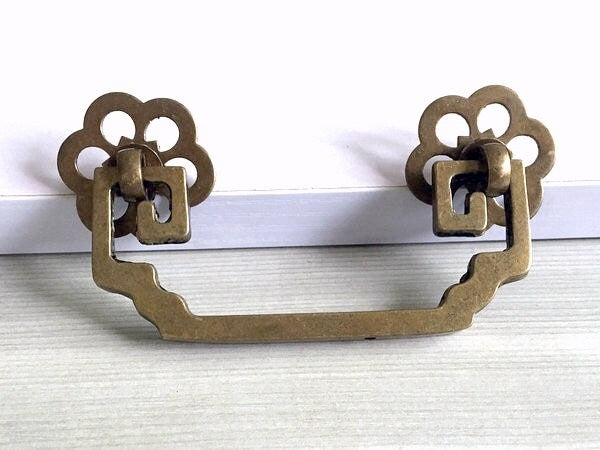 2.5" 2.75" 3" Brass Bail Drawer Pull - Antique Bronze