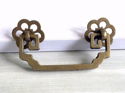 2.5" 2.75" 3" Brass Bail Drawer Pull - Antique Bronze