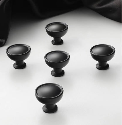 Solid Brass Cabinet Knobs, Drawer Pulls, Minimalist Modern Kitchen Hardware