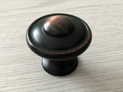 Oil Rubbed Bronze Cabinet Knobs with Backplate, Kitchen Hardware