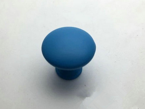 Blue knob on a white background