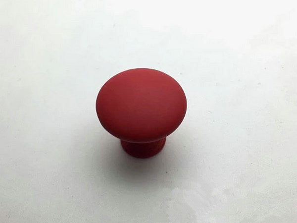 Red knob on a white background