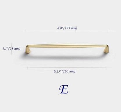 6.25 Inch Gold Cabinet Pulls Drawer Handle Kitchen Hardware 160 mm
