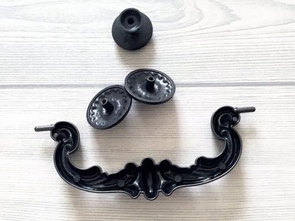 6" Kommode zieht Drop Bail Schublade Griffe Antik schwarz Vintage-Stil Lynns Hardware