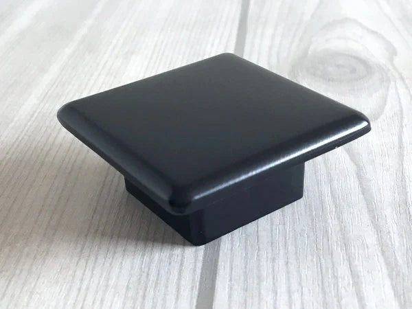 Large Square Cabinet Knobs - Brushed Nickel / Matte Black