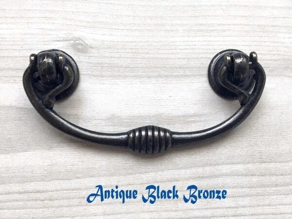 2.5" Drop Bail Drawer Pulls 2-1/2 Inch 64 mm Centers Bronze Black