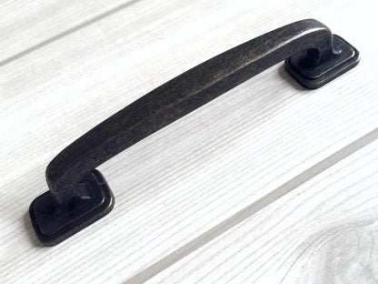 Farmhouse Cabinet Handle & Cup Drawer Pull - Dark Antique Bronze