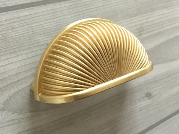 3 Inch Gold Cup Drawer Pulls, Square Cabinet Knob, Kitchen Hardware, 76 mm Holes