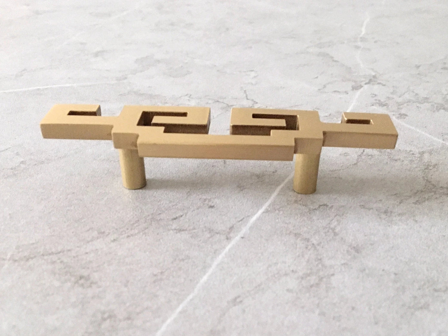 2" 2.75" Brass Greek Key Drawer Pull Handles - Oriental Style