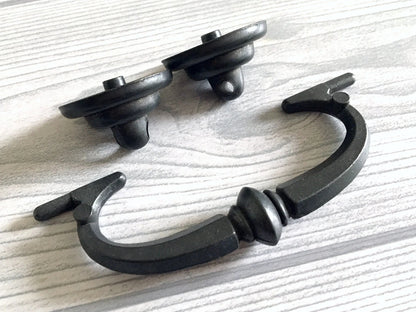 3.5" Drawer Pulls Drop Handle Dark Antique Bronze Vintage Style