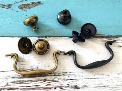 3.75" Drop Handle Bail Drawer Pulls, Vintage Style, Antique Bronze