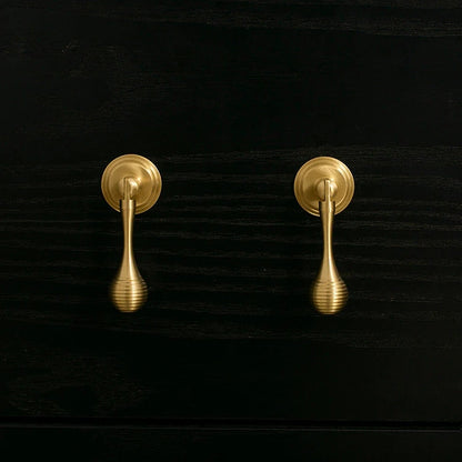 3" Long Pendant Drop Drawer Pulls, Solid Brass, Teardrop Cabinet Knob