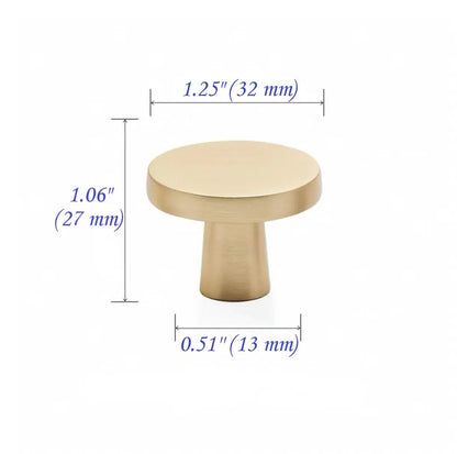 Disc Cabinet Knobs, Drawer Pulls, Gold Chrome Nickel Bronze Black Gray, Kitchen Hardware