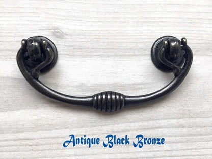 2.5" Drop Bail Drawer Pulls 2-1/2 Inch 64 mm Centers Bronze Black