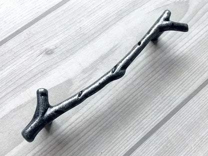 Branches Drawer Knob & Cabinet Pull, Black / Antique Pewter, 3.75" 5" C-C