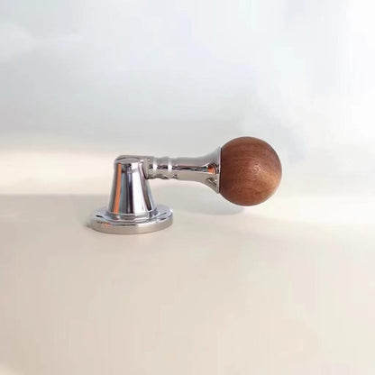 Walnut Brass Drop Drawer Pull - Pendant Cabinet Knob