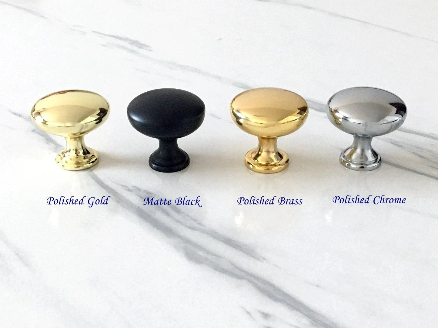 Round Cabinet Knobs, Drawer Pulls, Gold Pewter Nickel Bronze, Kitchen Hardware