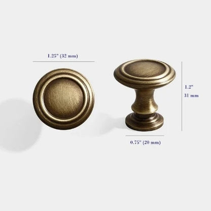 3" 76 mm Centers Brass Cup Drawer Pulls, Polished Gold Chrome Antique Bronze