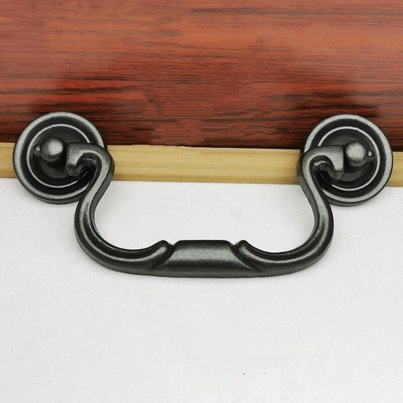 4" Swing Bail Drawer Pull - Antique Bronze / Black