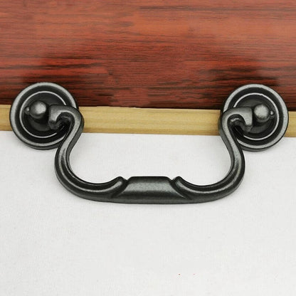 4" Swing Bail Drawer Pull - Antique Bronze / Black
