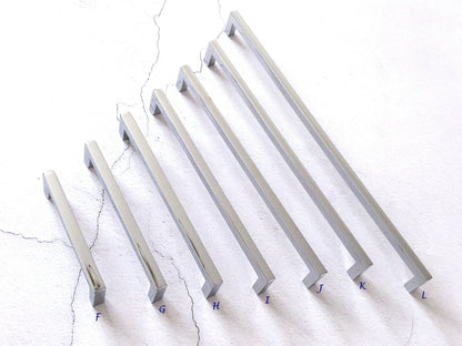 Multi Size Polished Chrome Cabinet Bar Handle & Half Moon Pull