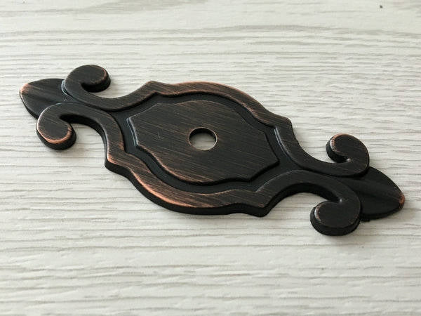Oil Rubbed Bronze Cabinet Knobs with Backplate, Kitchen Hardware