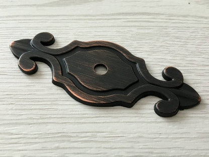 Oil Rubbed Bronze Cabinet Knobs with Backplate, Kitchen Hardware