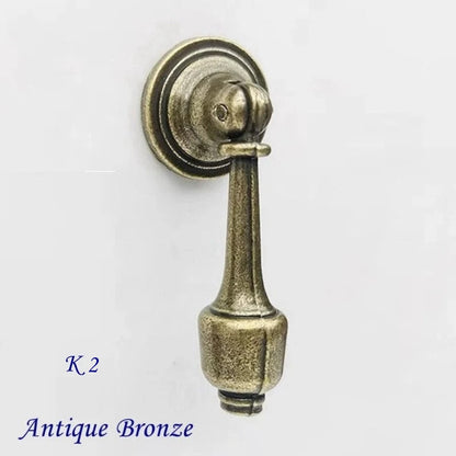 Drawer Knob Vintage Look Antique Bronze Drop Cabinet Pull Hardware